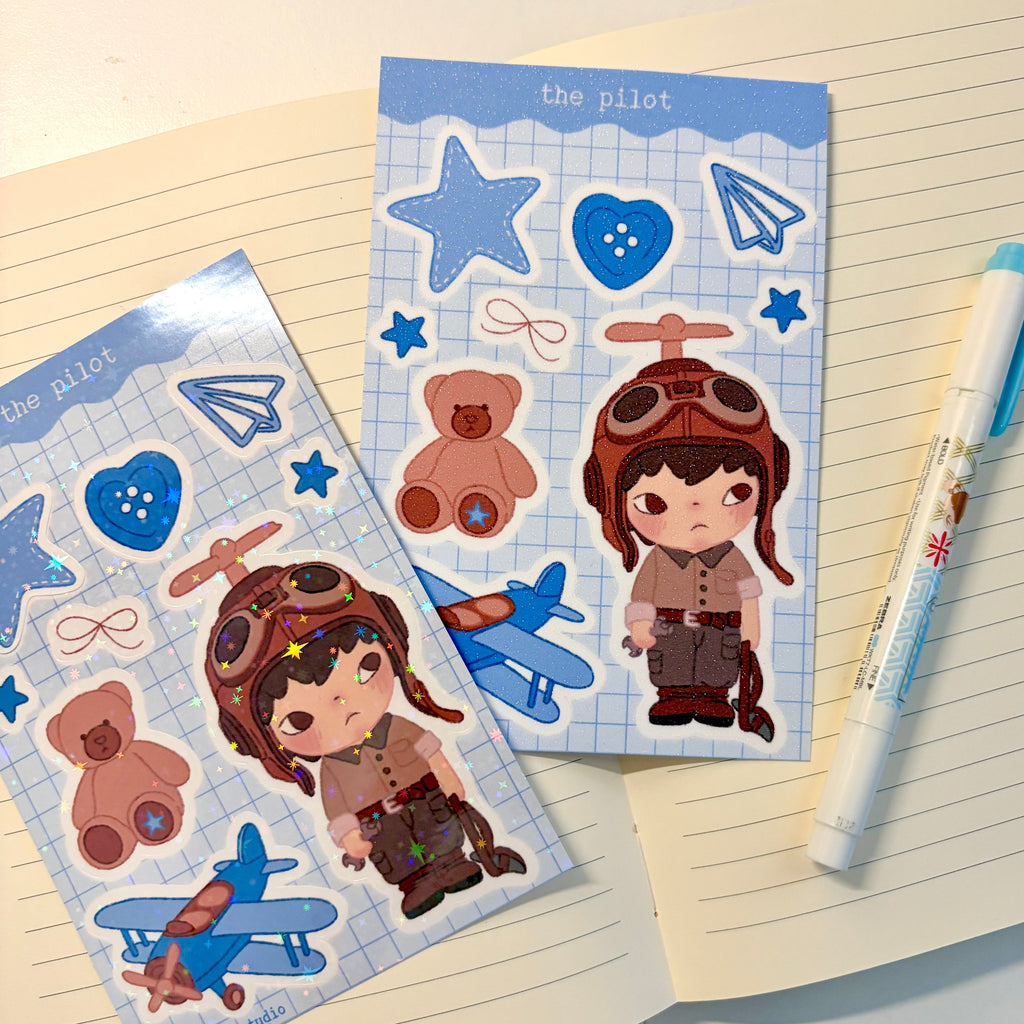Hirono 'The Pilot' 4x6 Sticker Sheet