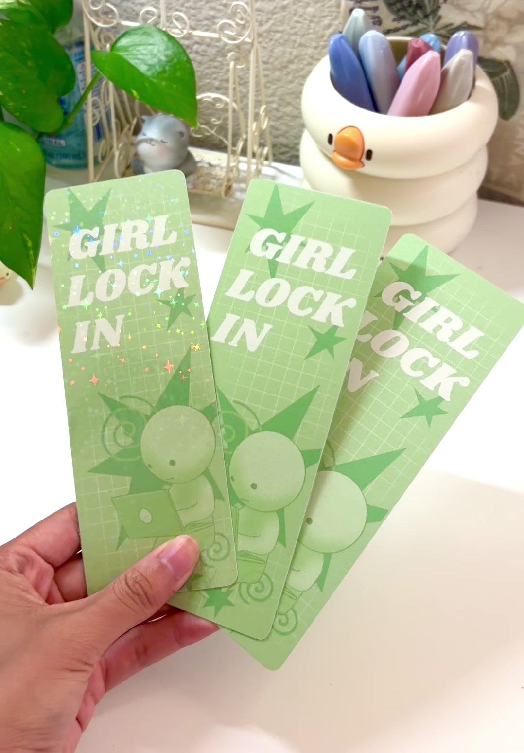 3 'Lock In' Smiski Bookmarks